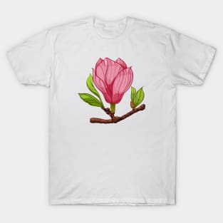 branch of pink magnolia T-Shirt